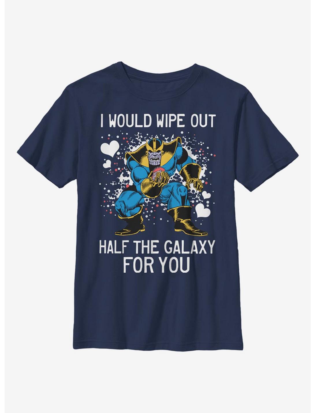 Marvel Avengers Thanos Galaxy Heart Youth T-Shirt, NAVY, hi-res