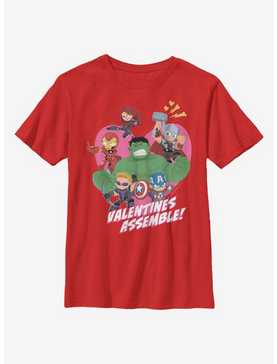 Marvel Avengers Valentines Assemble Youth T-Shirt, , hi-res