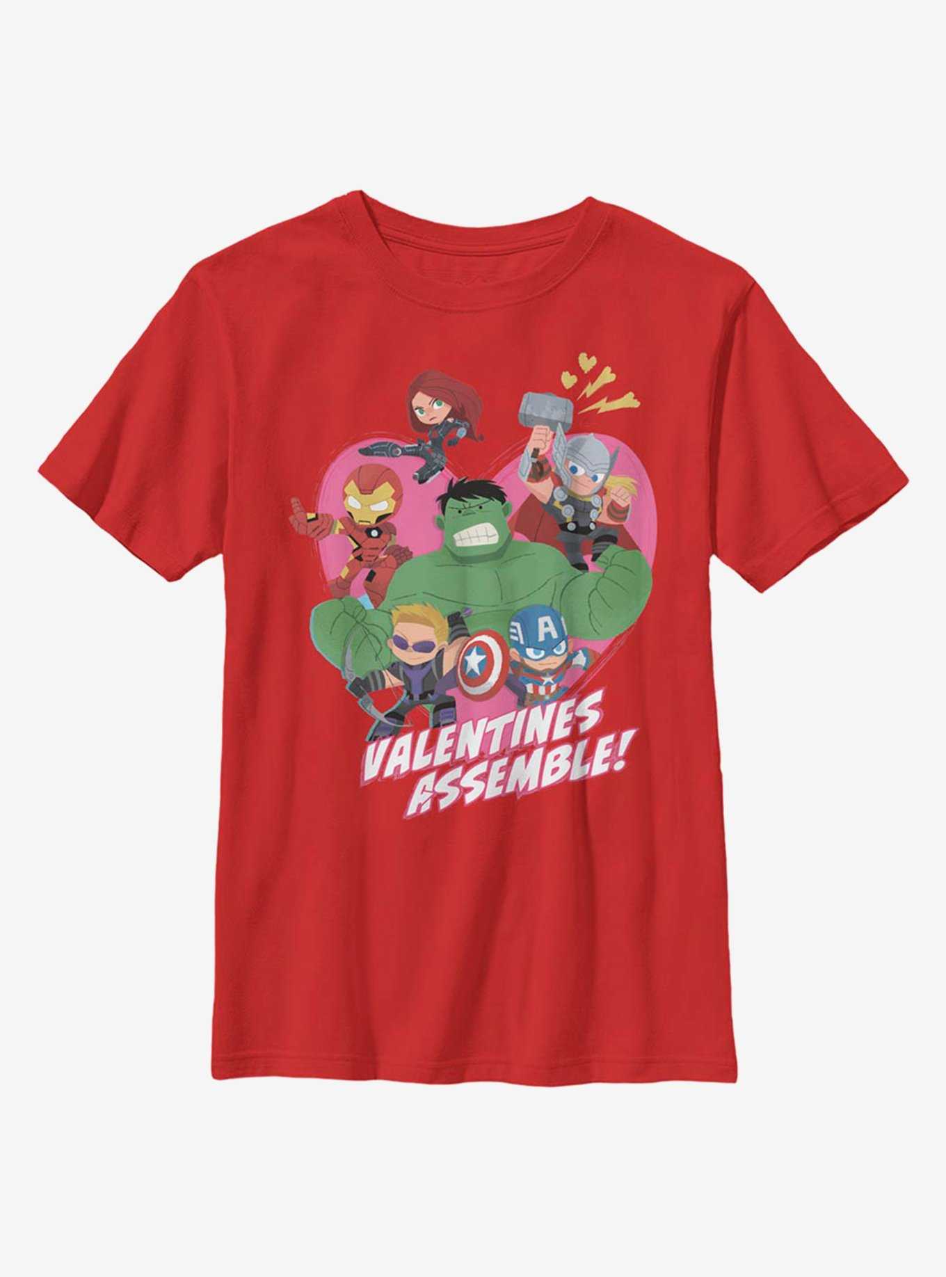 Marvel Avengers Valentines Assemble Youth T-Shirt, , hi-res