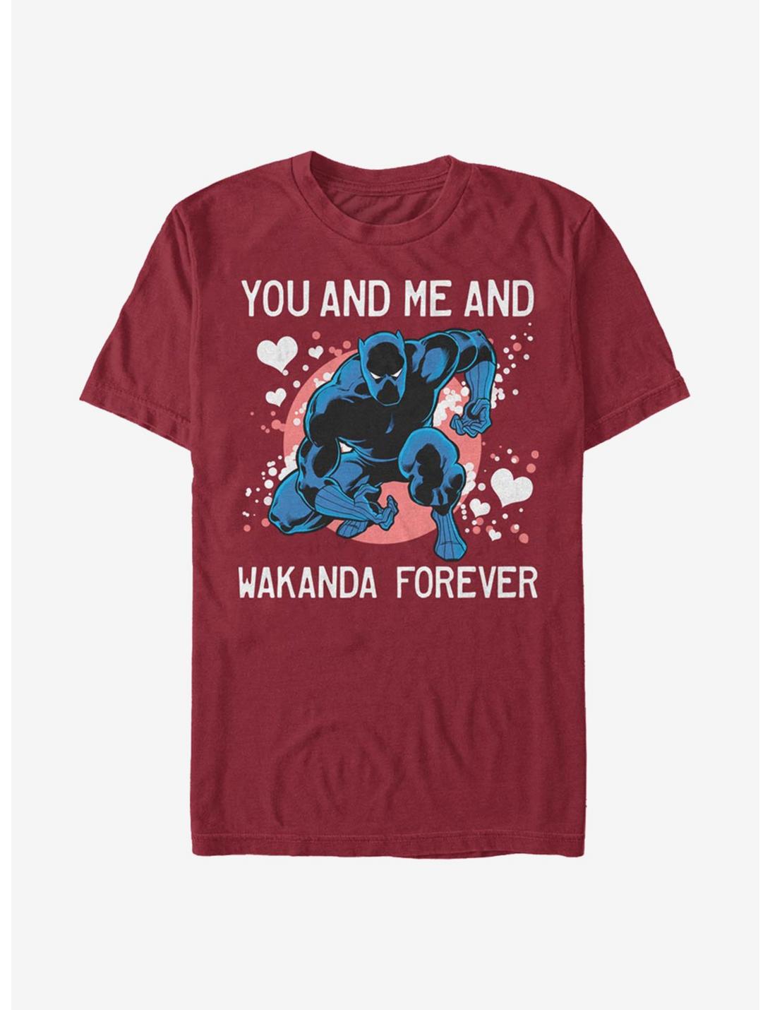 Marvel Black Panther Wakanda Love Forever T-Shirt, CARDINAL, hi-res