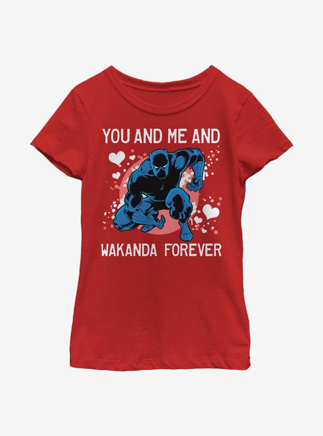 Marvel Black Panther Wakanda Love Forever Youth Girls T-Shirt, , hi-res