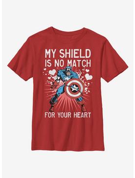Marvel Captain America Heart Shield Youth T-Shirt, , hi-res