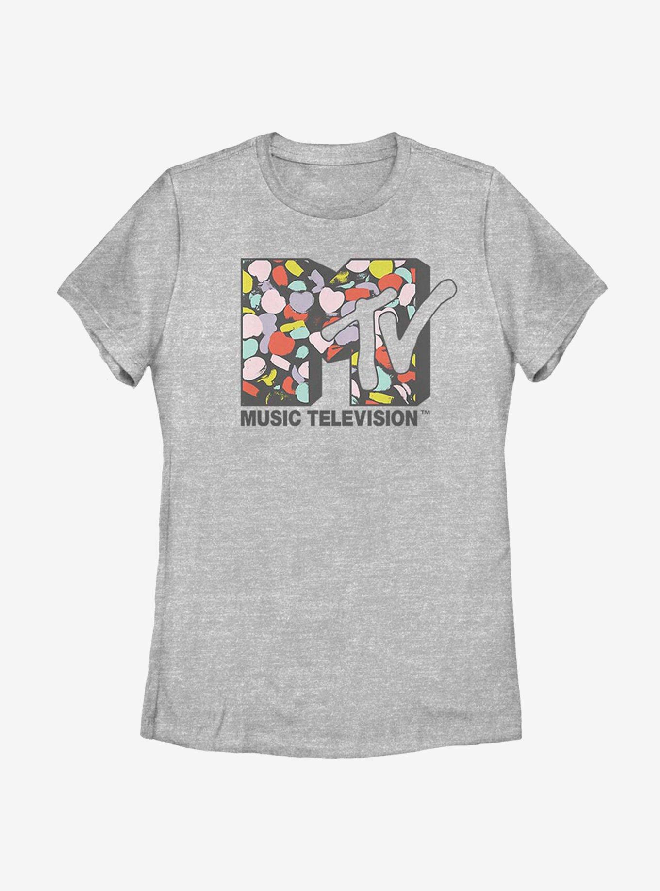 MTV Logo Heart Fill Womens T-Shirt, , hi-res