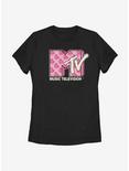 MTV Heart Diagonal Womens T-Shirt, BLACK, hi-res