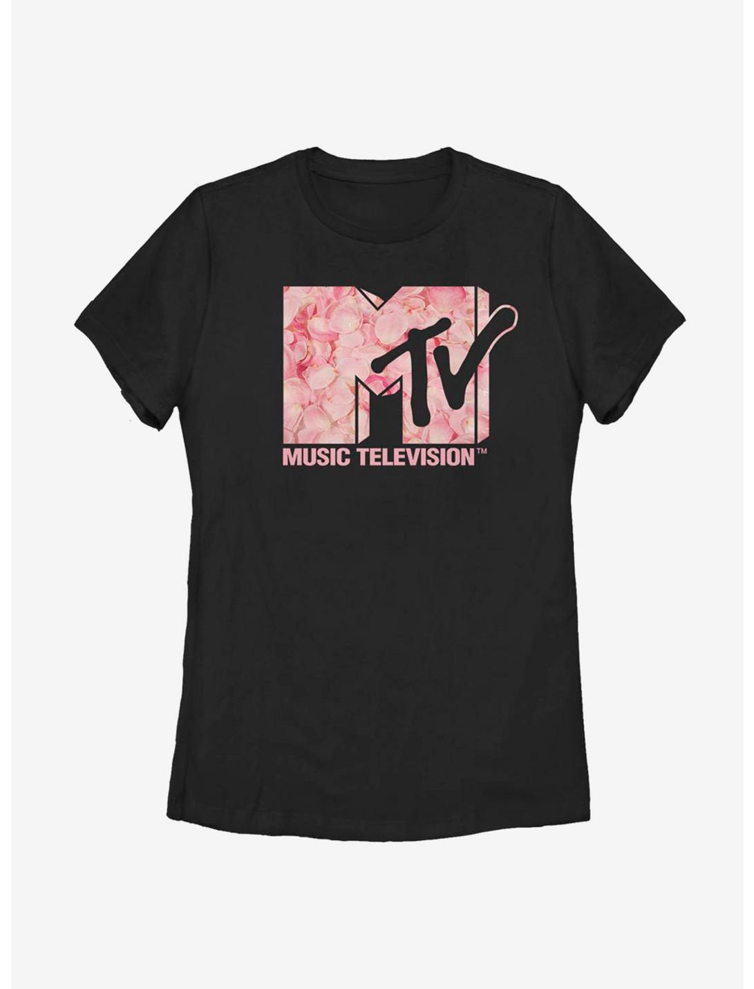 MTV Roses Are Pink Womens T-Shirt, BLACK, hi-res
