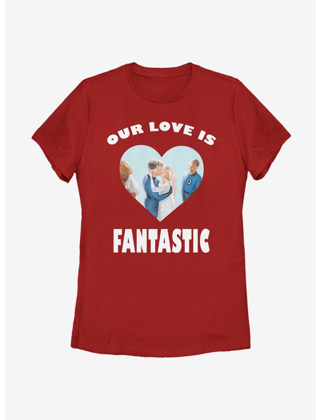 Marvel Fantastic Four Fantastic Love Womens T-Shirt, RED, hi-res
