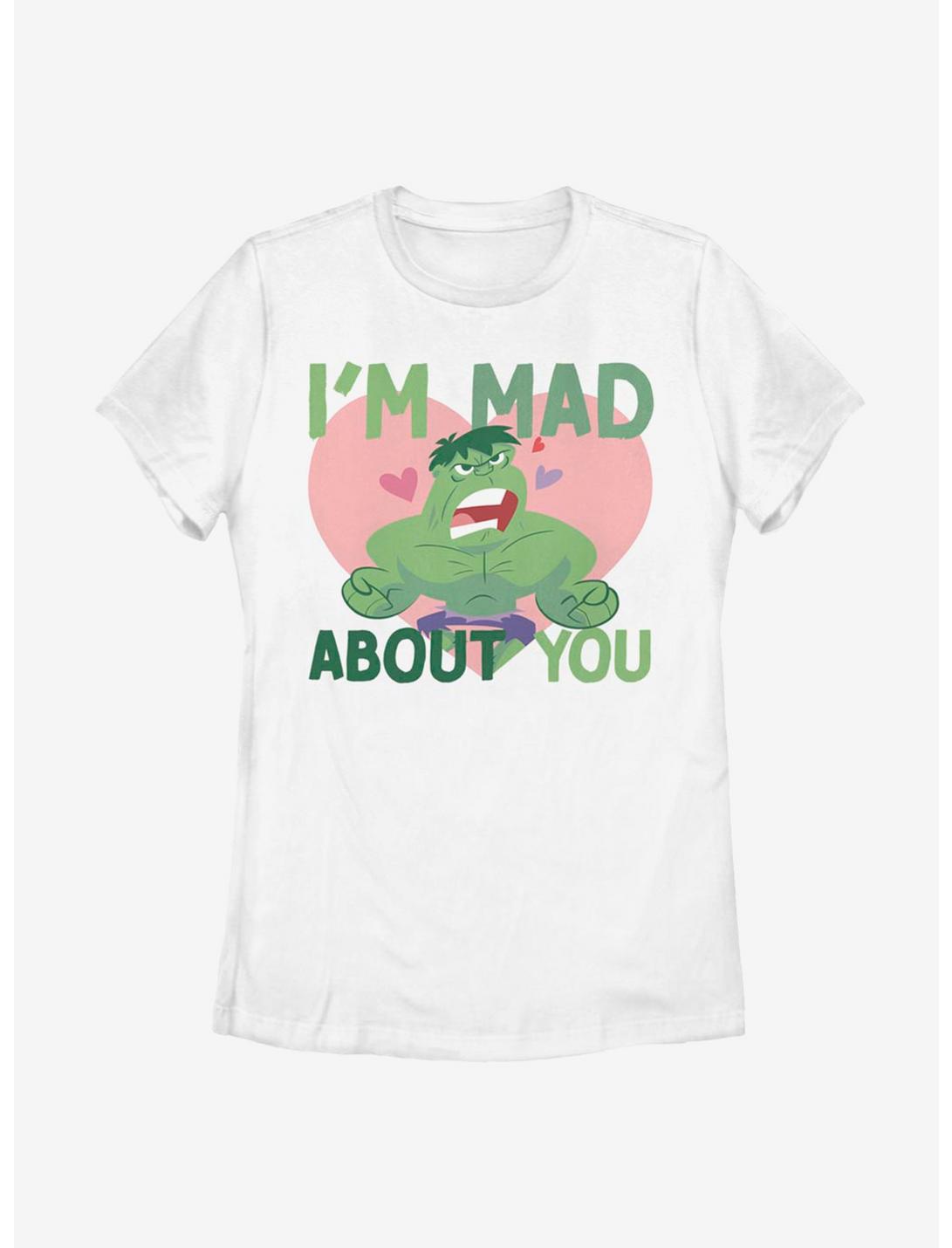 Marvel Hulk Mad Love Womens T-Shirt, WHITE, hi-res
