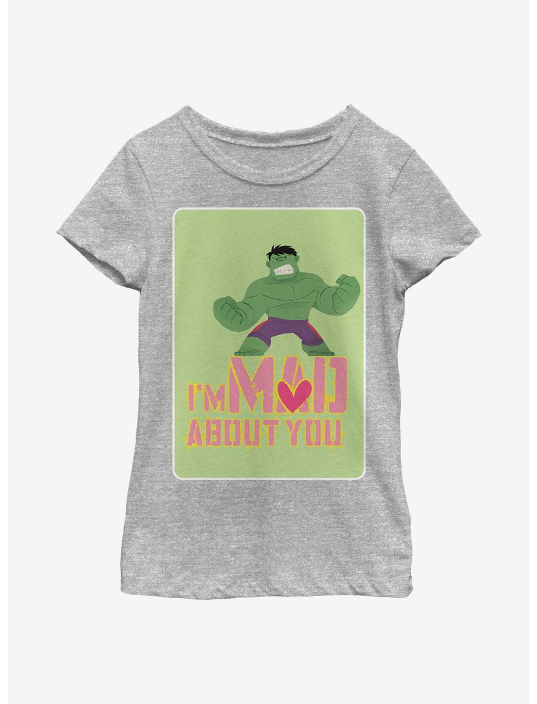 Marvel Hulk Mad Love Youth Girls T-Shirt, ATH HTR, hi-res