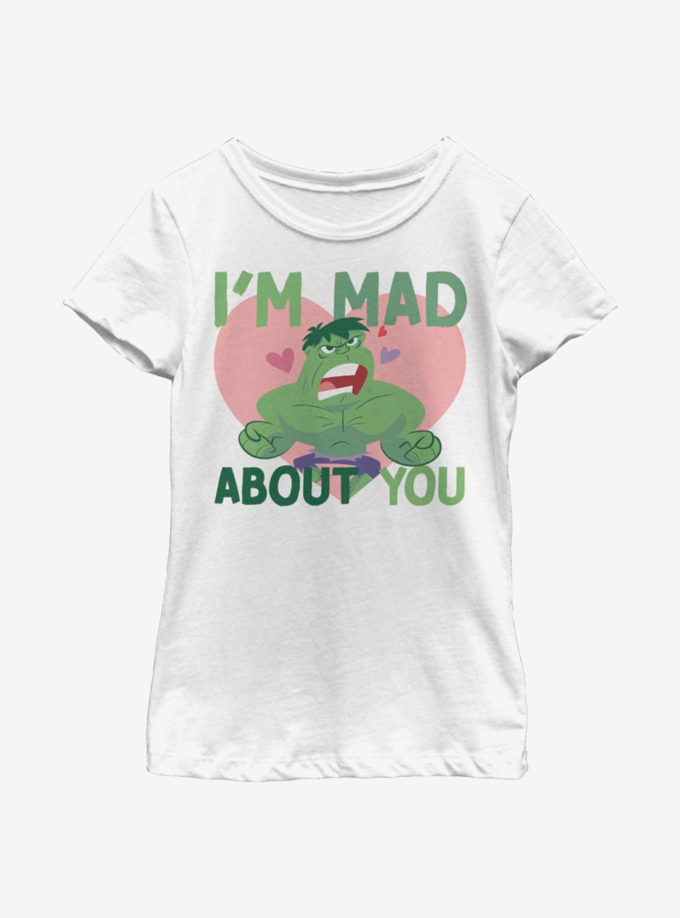 Marvel Hulk Mad Love Youth Girls T-Shirt, , hi-res