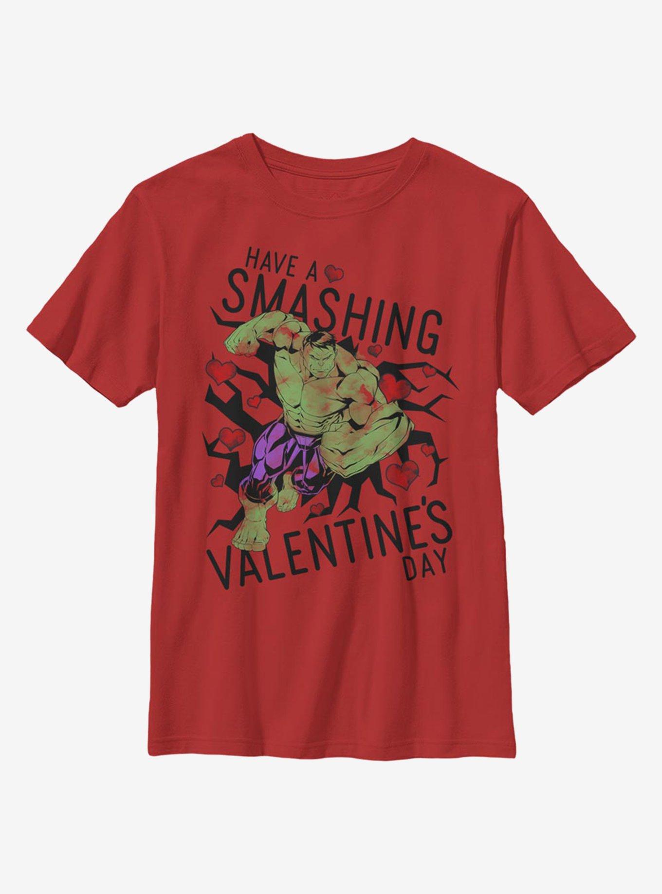 Marvel Hulk Smashing Valentine Youth T-Shirt, , hi-res