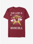 Marvel Iron Man Invincible Love T-Shirt, CARDINAL, hi-res