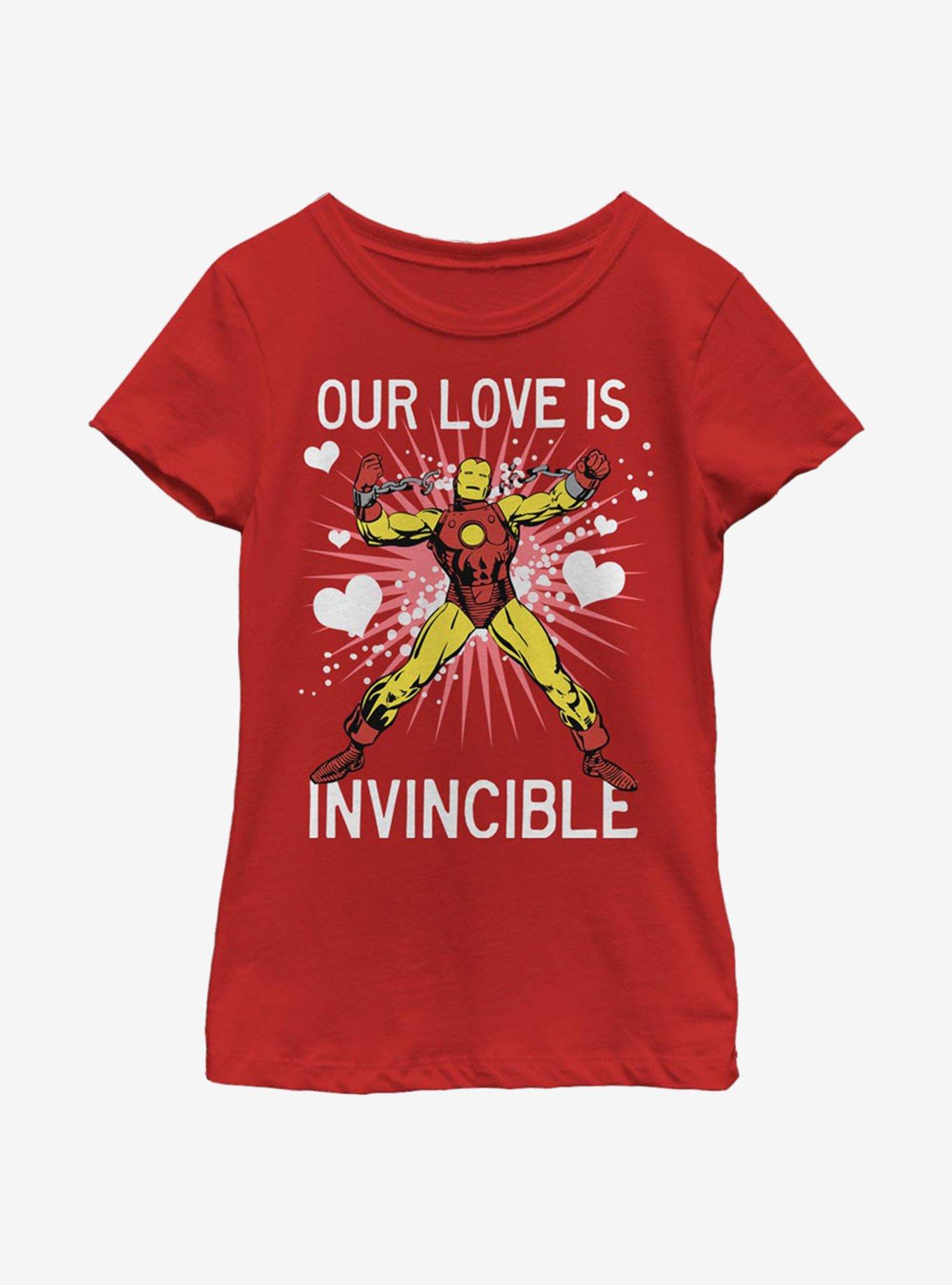 Marvel Iron Man Invincible Love Youth Girls T-Shirt, , hi-res