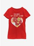 Marvel Iron Man Iron Love Youth Girls T-Shirt, RED, hi-res