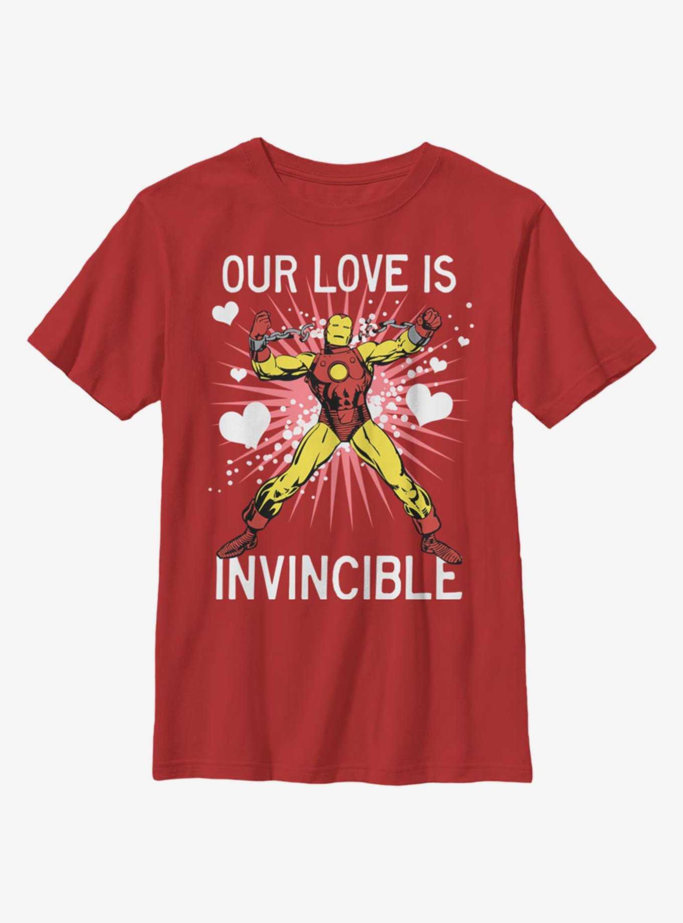 Marvel Iron Man Invincible Love Youth T-Shirt, , hi-res