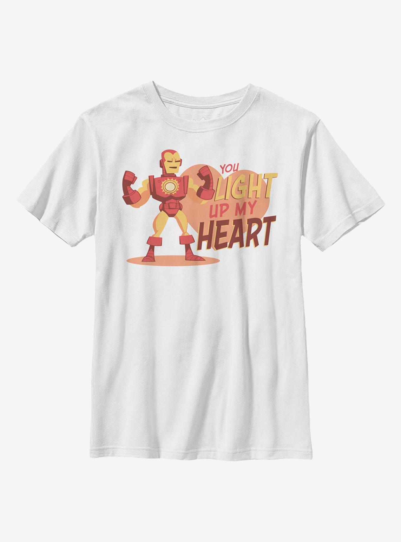 Marvel Iron Man Iron Heart Youth T-Shirt, WHITE, hi-res