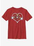 Marvel Iron Man Iron Heart Blast Youth T-Shirt, RED, hi-res
