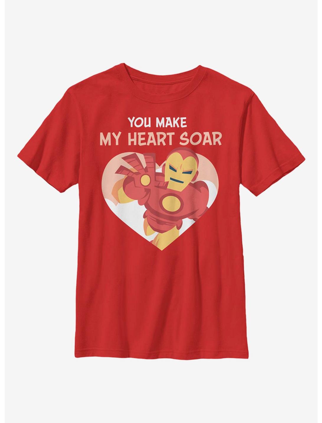 Marvel Iron Man Iron Love Youth T-Shirt, RED, hi-res