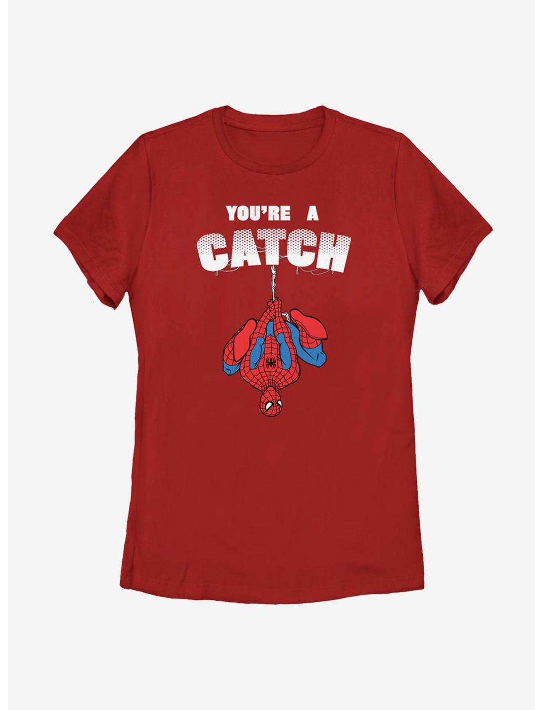 Marvel Spider-Man You're A Catch Womens T-Shirt, RED, hi-res