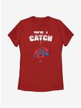 Marvel Spider-Man You're A Catch Womens T-Shirt, RED, hi-res