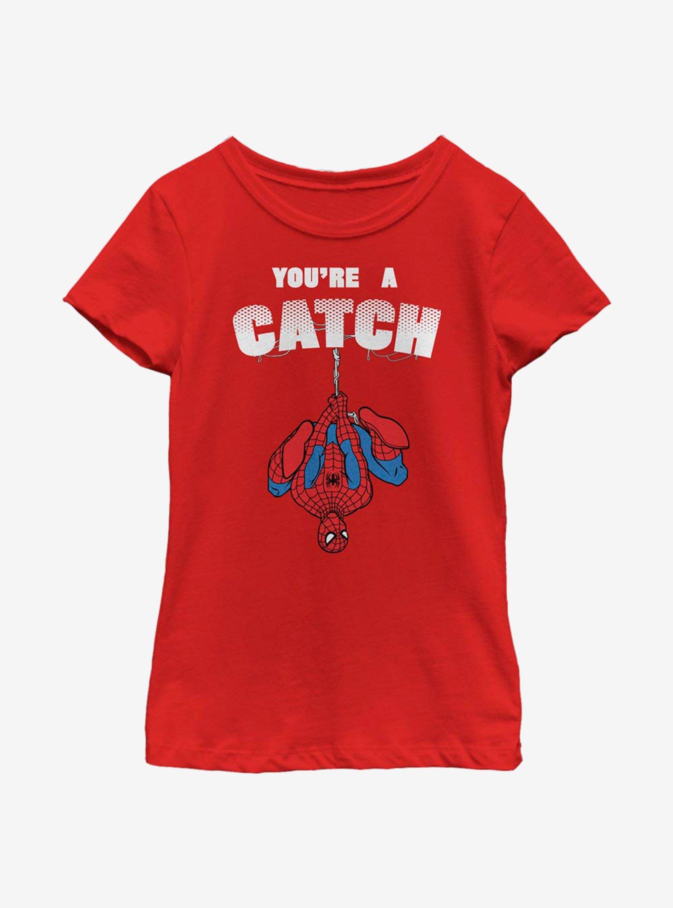 Marvel Spider-Man You're A Catch Youth Girls T-Shirt, , hi-res
