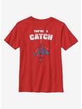 Marvel Spider-Man You're A Catch Youth T-Shirt, RED, hi-res