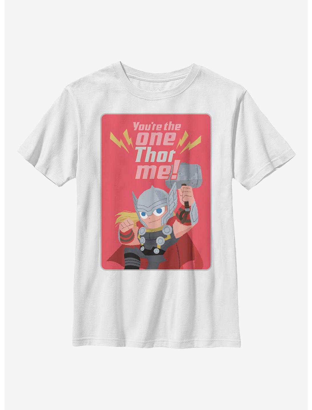 Marvel Thor One Thor Me Youth T-Shirt, WHITE, hi-res