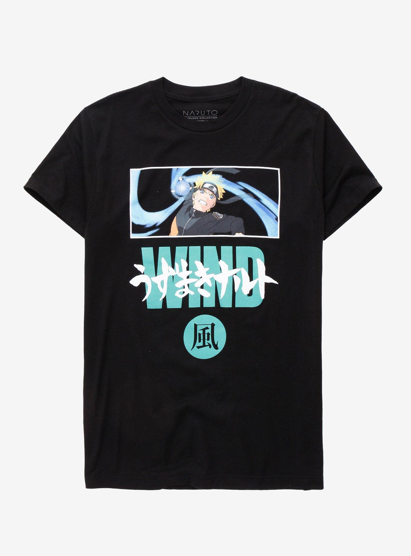 Naruto Shippuden Naruto Wind T-Shirt, BLACK, hi-res