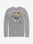 Star Wars The Mandalorian Be Mine The Child Long-Sleeve T-Shirt, ATH HTR, hi-res