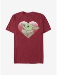 Star Wars The Mandalorian Heart Yoda T-Shirt, CARDINAL, hi-res