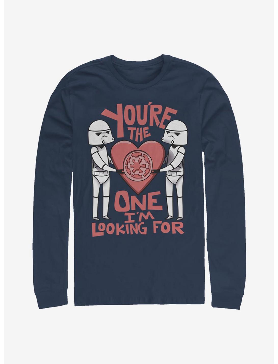 Star Wars Droid Looking For Long-Sleeve T-Shirt, NAVY, hi-res