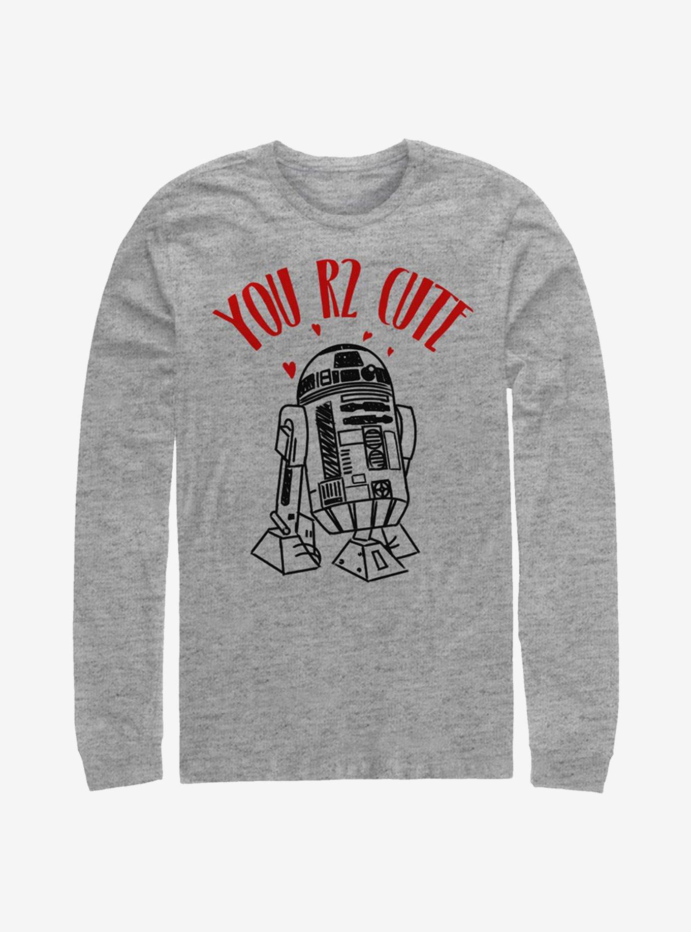 Star Wars R2D2 You R2 Cute Long-Sleeve T-Shirt, ATH HTR, hi-res