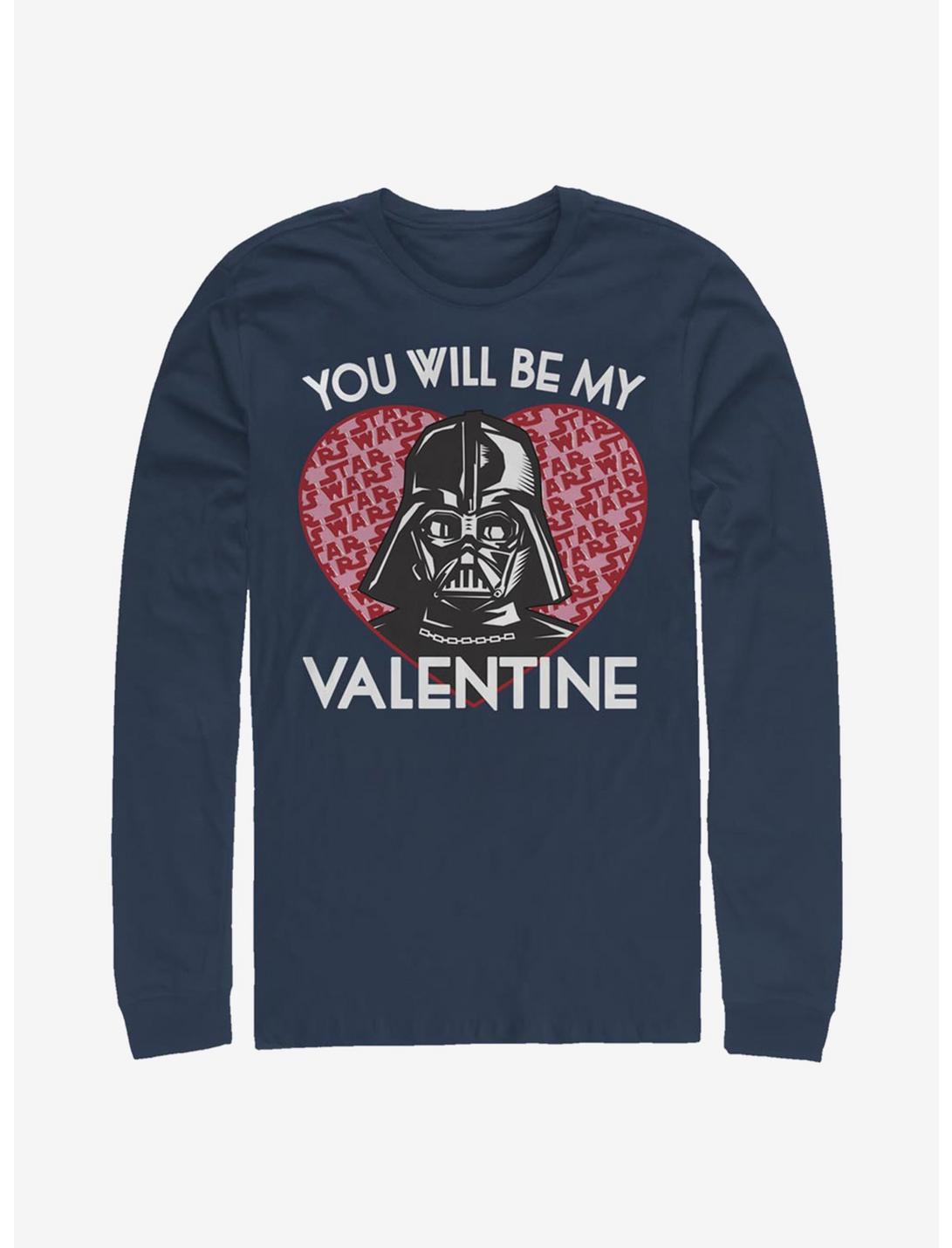 Star Wars Darth Vader Valentine Long-Sleeve T-Shirt, NAVY, hi-res
