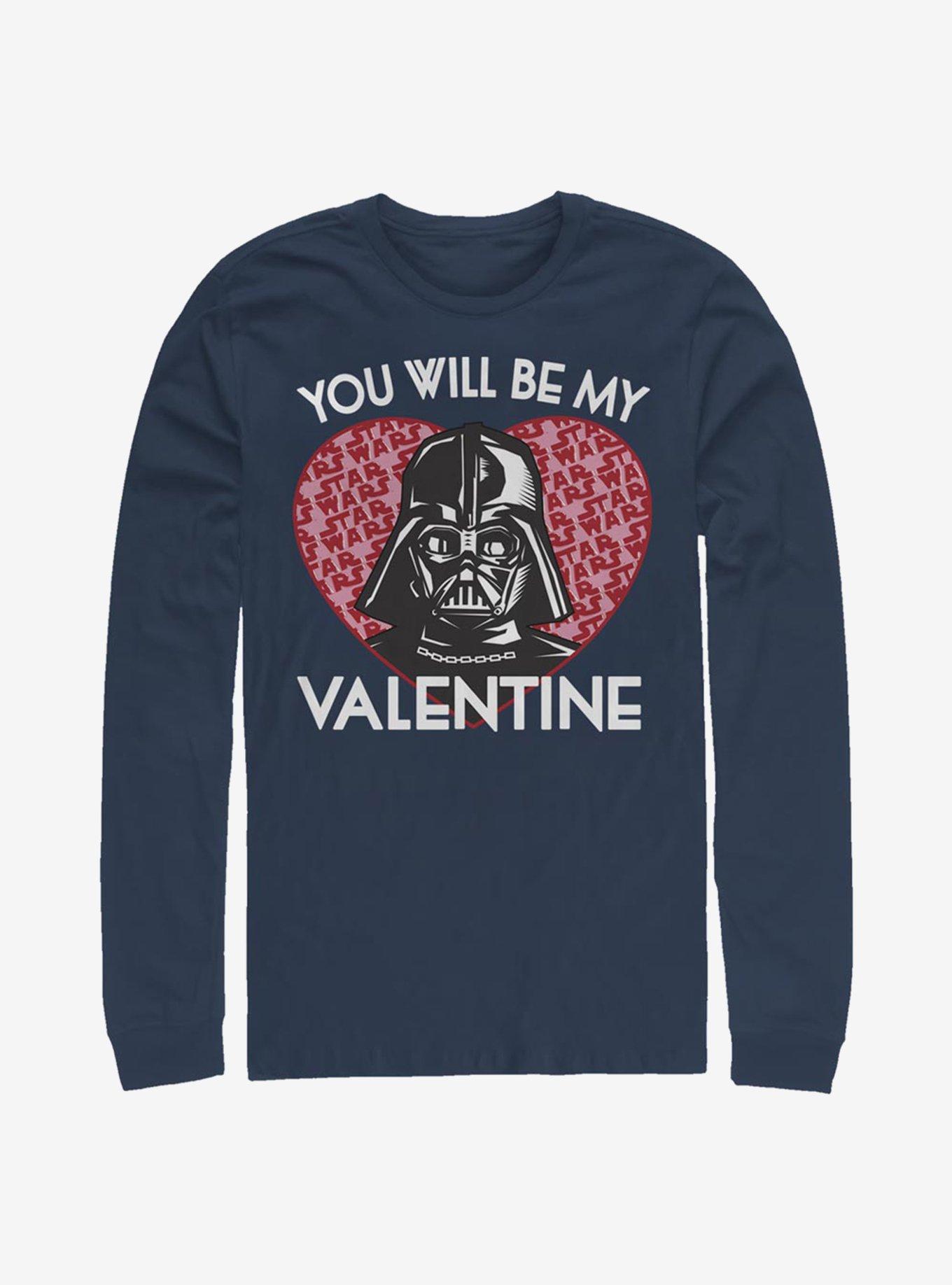 Star Wars Darth Vader Valentine Long-Sleeve T-Shirt, NAVY, hi-res