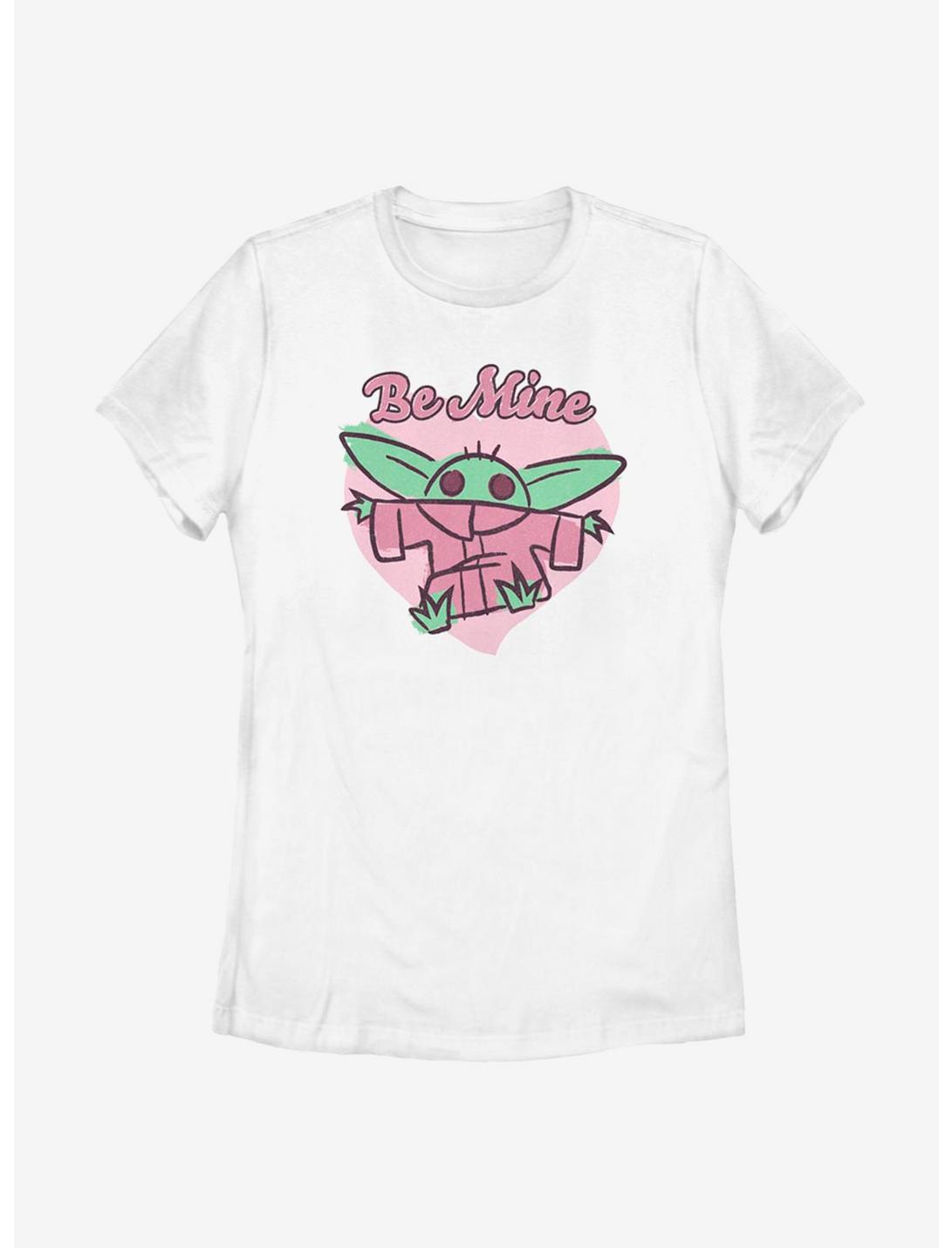 Star Wars The Mandalorian Be Mine The Child Womens T-Shirt, WHITE, hi-res