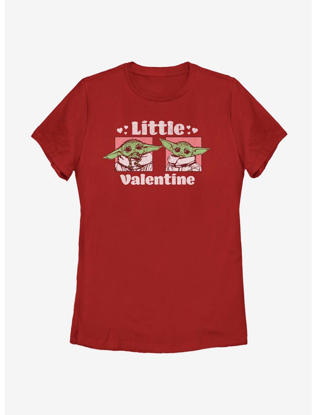 Star Wars The Mandalorian The Child Little Valentine Womens T-Shirt, RED, hi-res