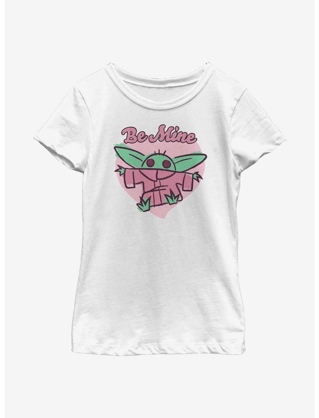 Star Wars The Mandalorian Be Mine The Child Youth Girls T-Shirt, WHITE, hi-res