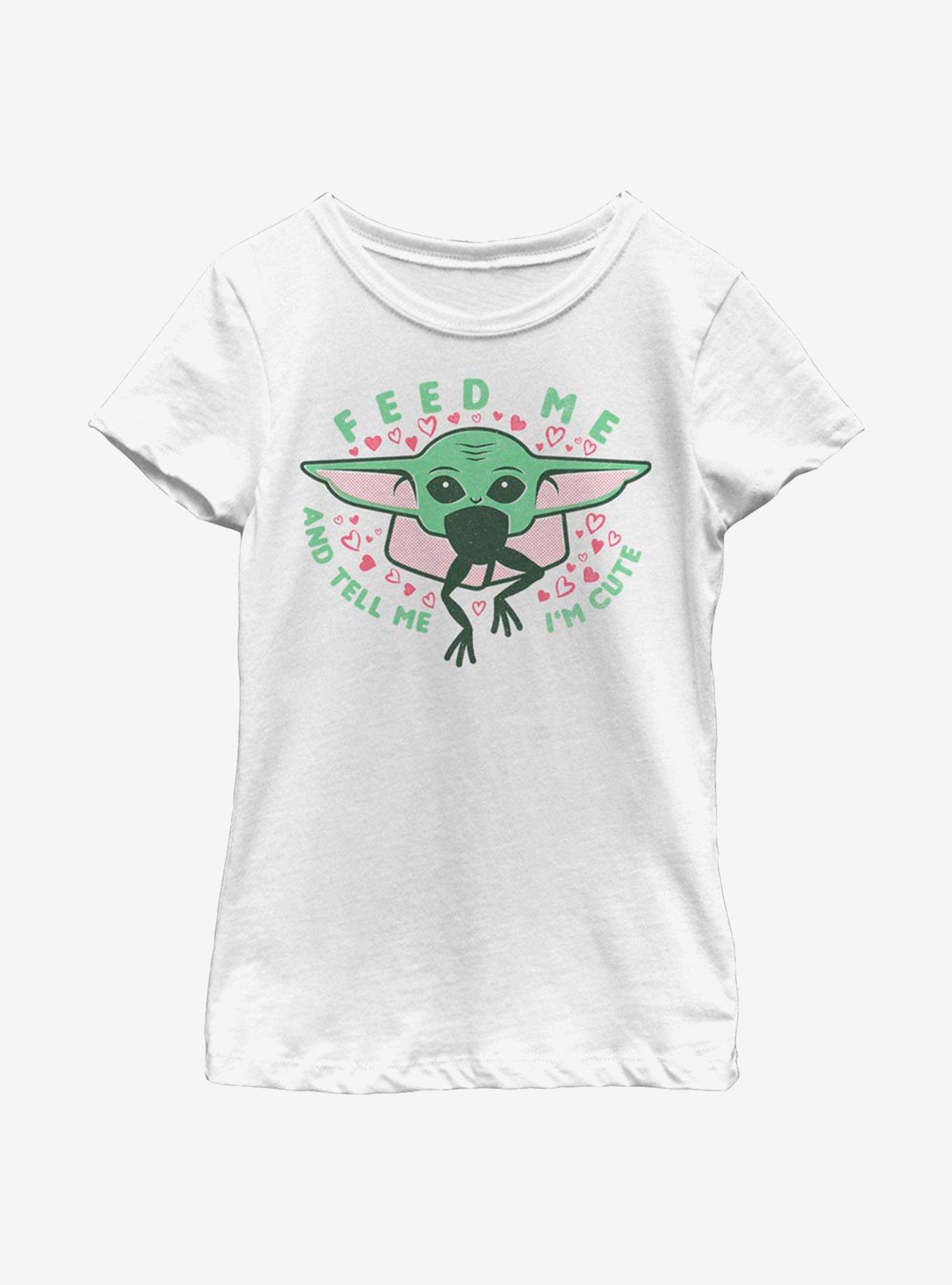 Star Wars The Mandalorian The Child Feed Me And Tell Me I'm Cute Youth Girls T-Shirt, , hi-res