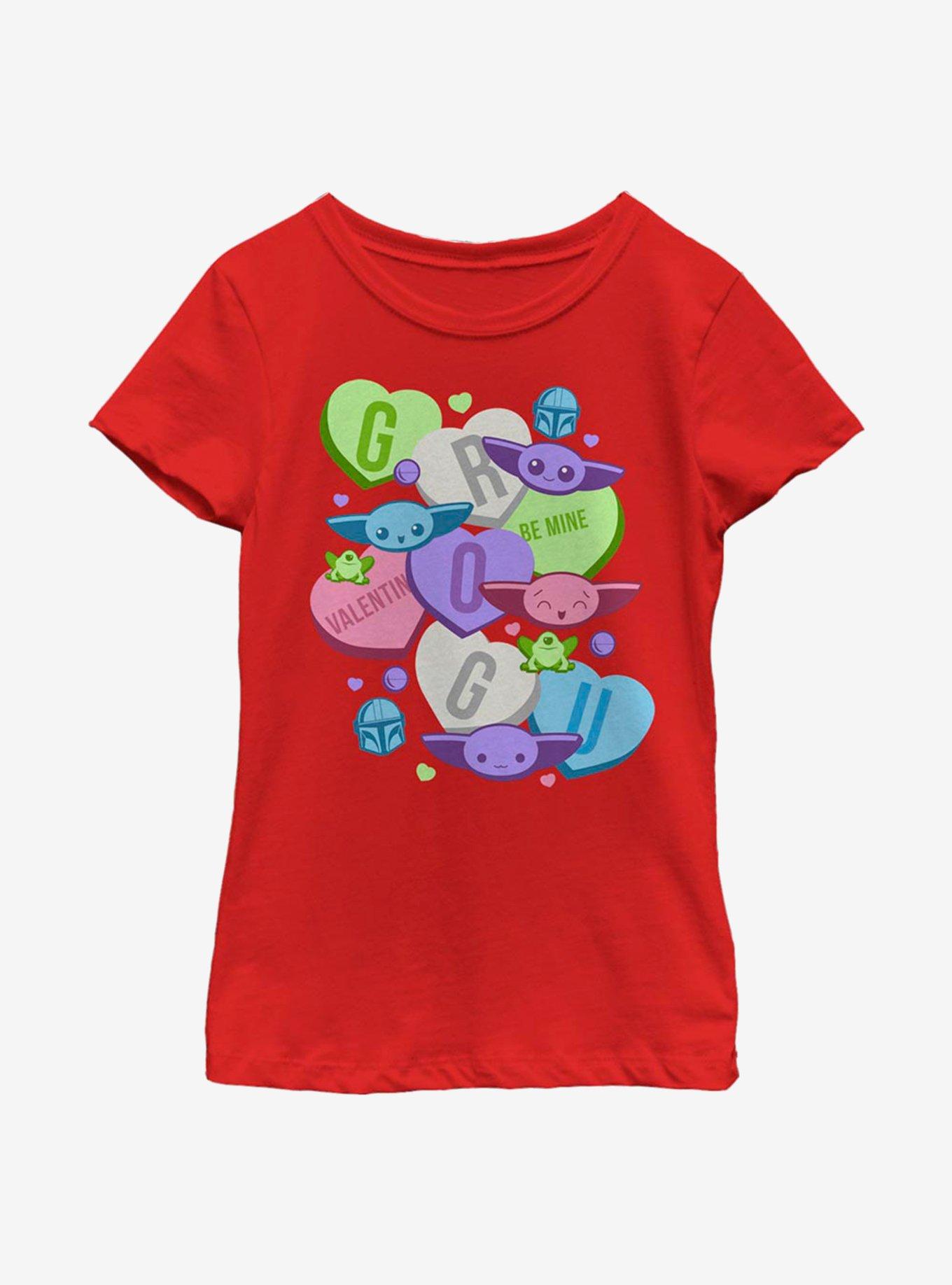 Star Wars The Mandalorian The Child Hearts Youth Girls T-Shirt, , hi-res