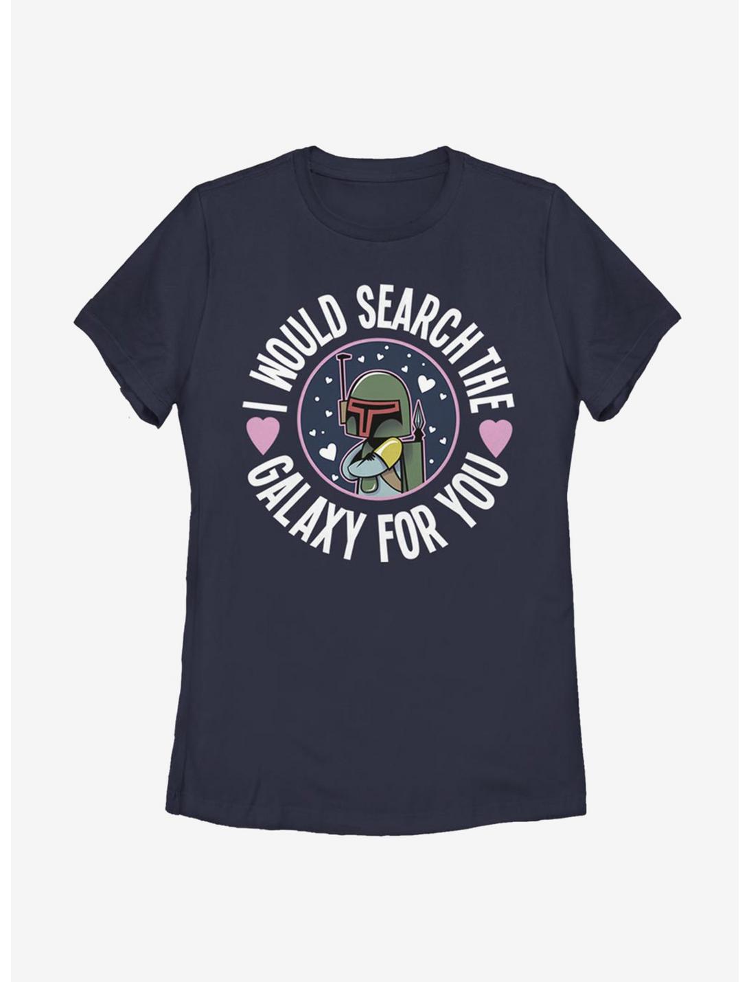 Star Wars Boba Search The Galaxy Womens T-Shirt, NAVY, hi-res