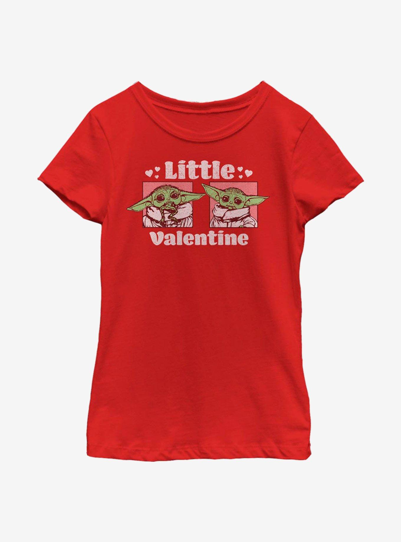 Star Wars The Mandalorian The Child Little Valentine Youth Girls T-Shirt, , hi-res