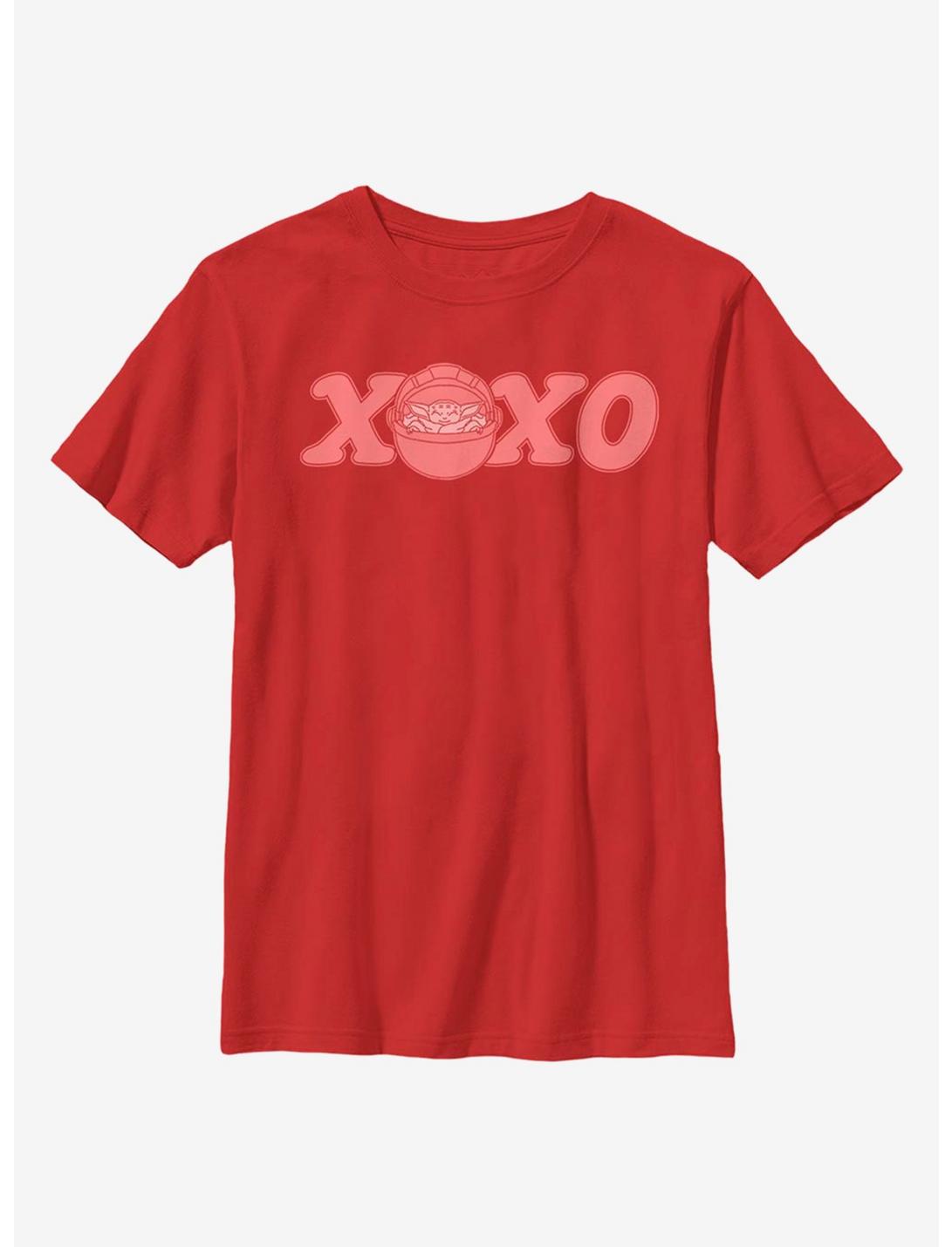 Star Wars The Mandalorian XOXO The Child Youth T-Shirt, RED, hi-res