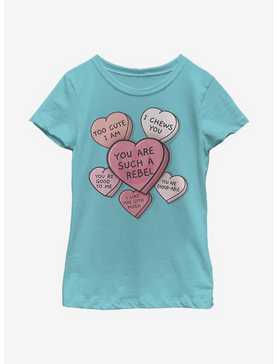 Star Wars Candy Hearts Youth Girls T-Shirt, , hi-res