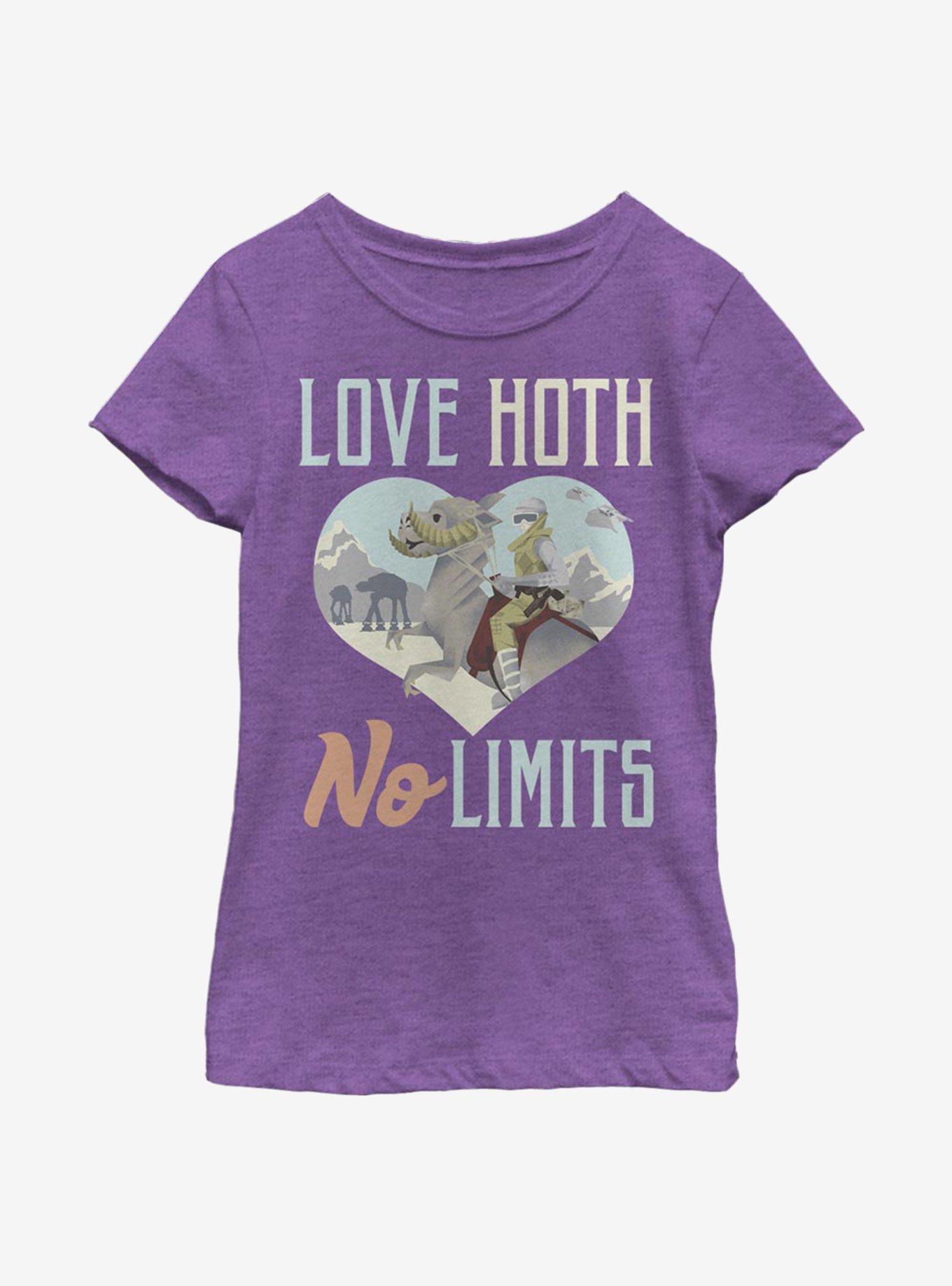 Star Wars Hoth Love Youth Girls T-Shirt, PURPLE BERRY, hi-res