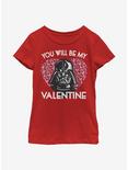 Star Wars Darth Vader Valentine Youth Girls T-Shirt, RED, hi-res