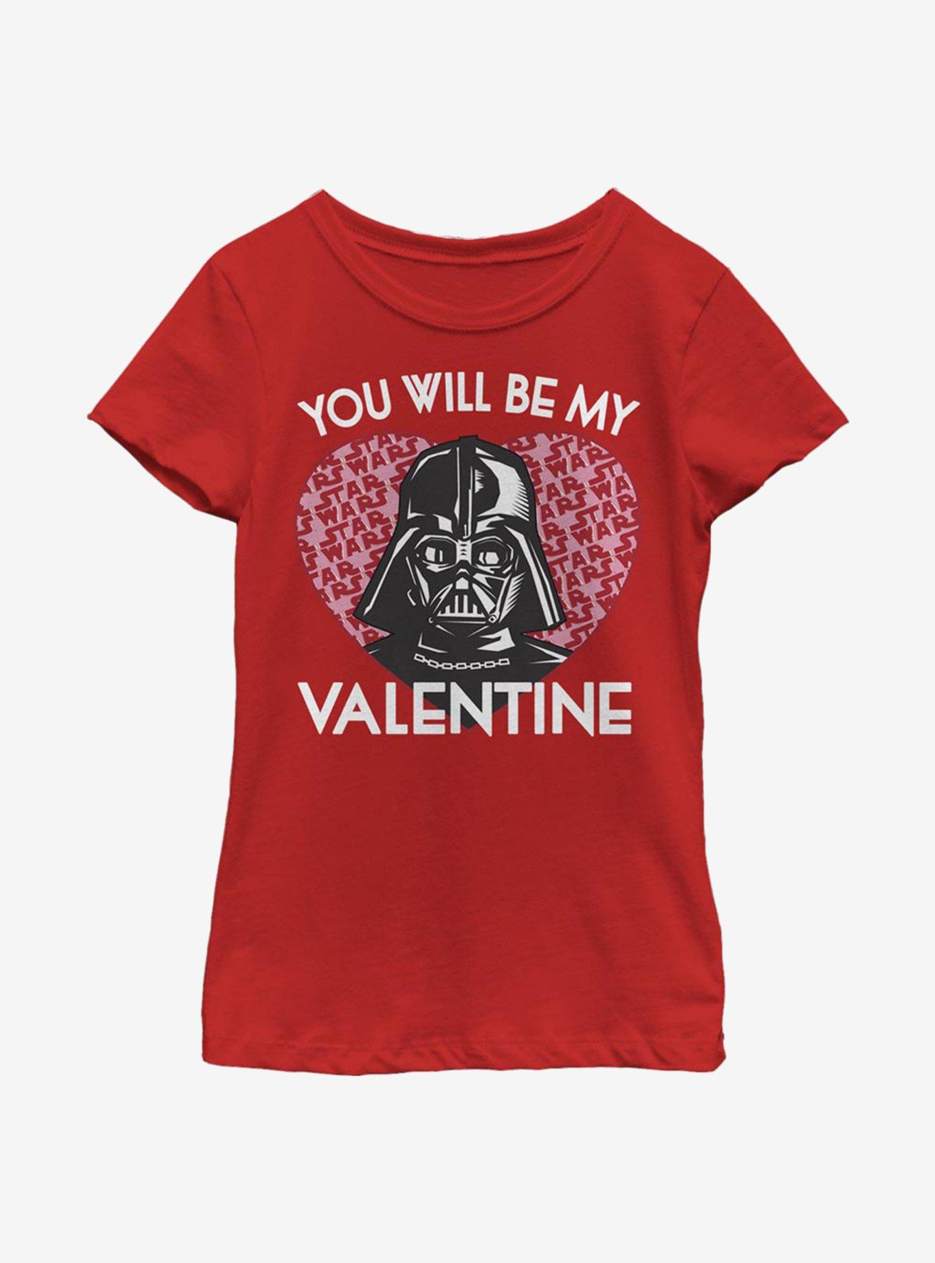 Star Wars Darth Vader Valentine Youth Girls T-Shirt, , hi-res