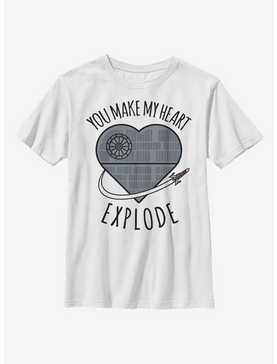 Star Wars Heart Explode Death Star Youth T-Shirt, , hi-res