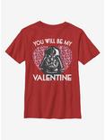 Star Wars Darth Vader Valentine Youth T-Shirt, RED, hi-res