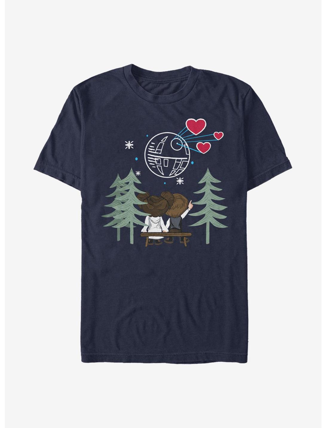 Star Wars Leia Han Valentine T-Shirt, NAVY, hi-res