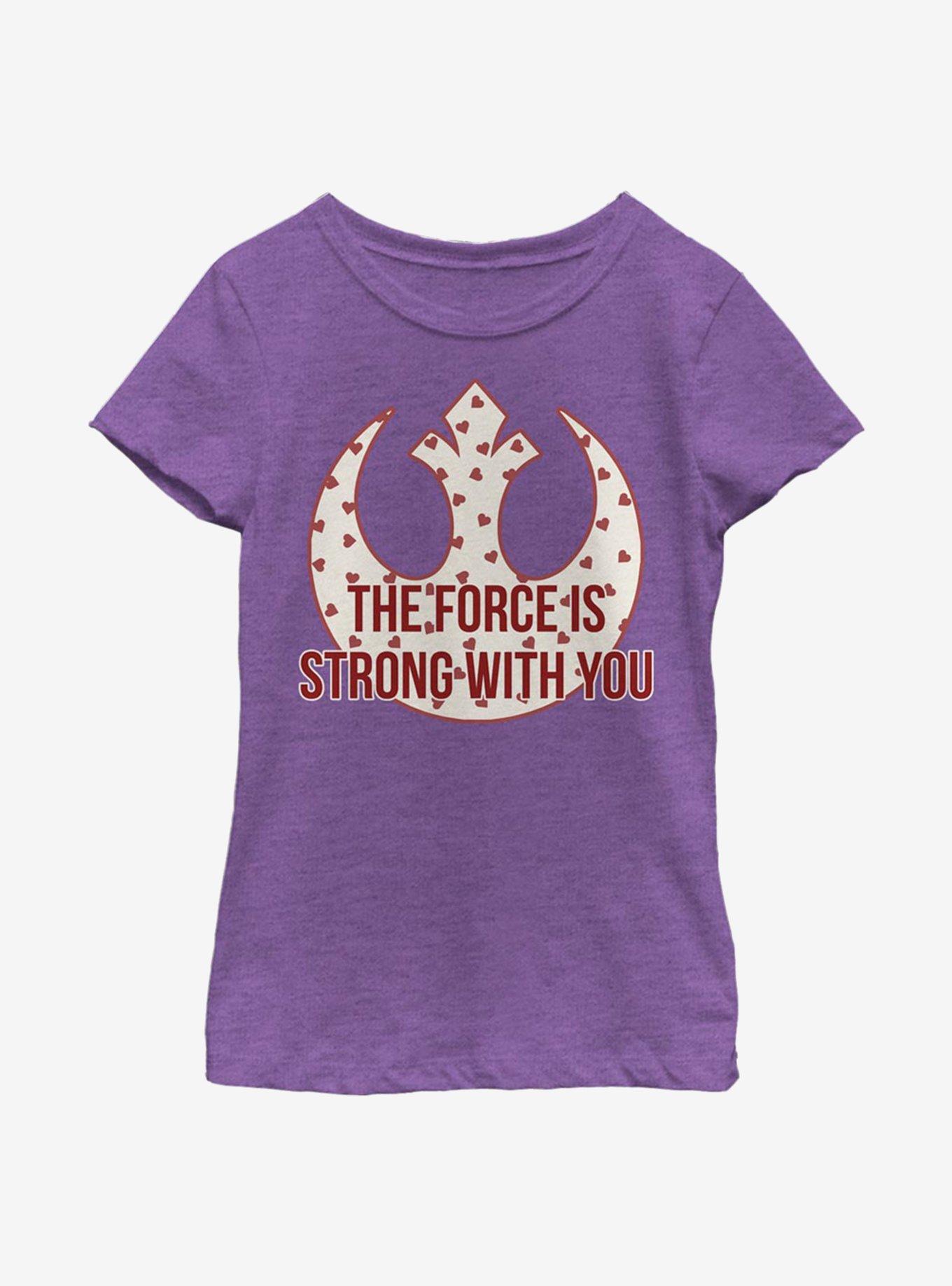 Star Wars Strong Heart Force Youth Girls T-Shirt, , hi-res