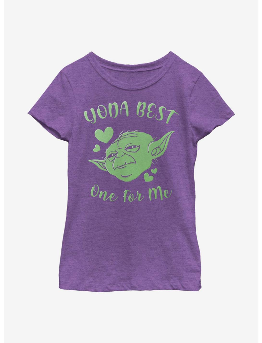Star Wars Yoda Best Hearts Youth Girls T-Shirt, PURPLE BERRY, hi-res